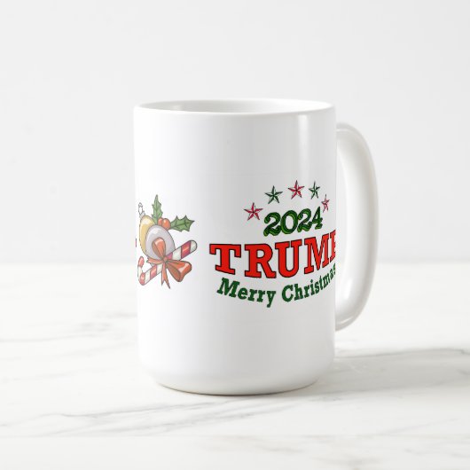 トランプ2024メリークリスマスコーヒーマグ コーヒーマグカップ (正面右)