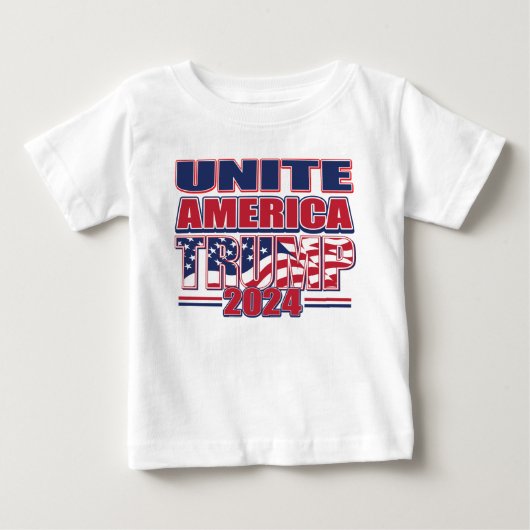 トランプ2024ユナイト・アメリカ ベビーTシャツ (正面)