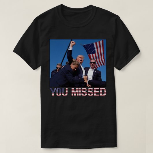 トランプ2024ユー恋しく思 Tシャツ (デザイン正面)