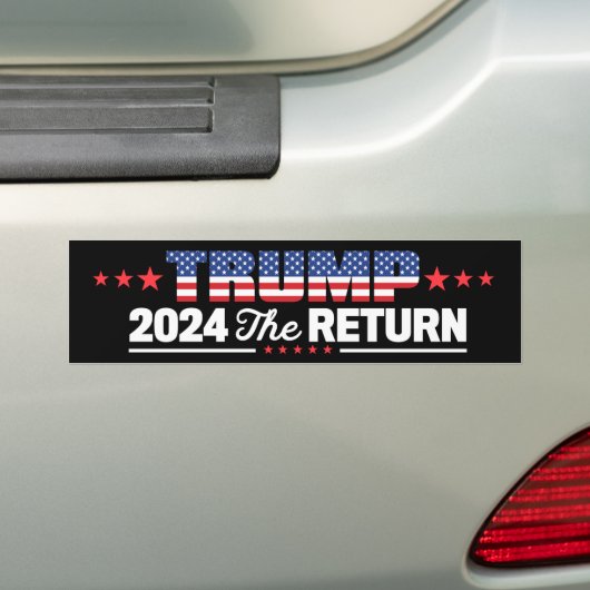 トランプ2024リターン共和党ドリルベビードリル バンパーステッカー (車上)