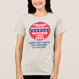 トランプ2024リベンジツアーデプラパーソナライズされたブル トライブレンドＴシャツ