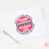 トランプ2024リベンジツアーデプラブルズポリティカル ラウンドシール (封筒)