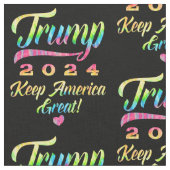 トランプ2024レインボー保絞り染めアメリカ素晴らし ファブリック (クローズアップ)