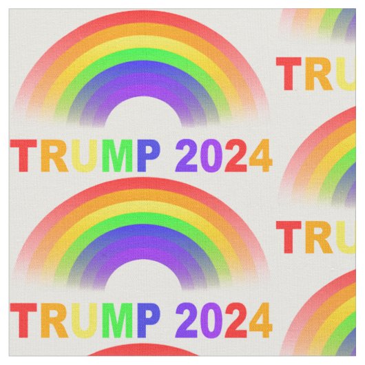 トランプ2024レインボー ファブリック (クローズアップ)