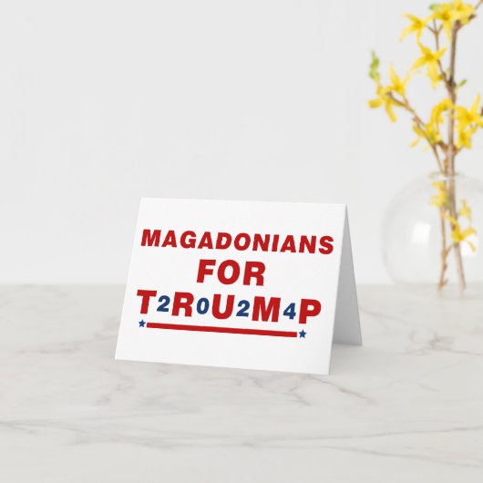 トランプ2024レッドブルー星のためのマガドニア カード (黄色い花)
