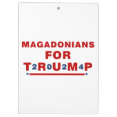 トランプ2024レッドブルー星のためのマガドニア クリップボード (裏面)