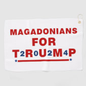 トランプ2024レッドブルー星のためのマガドニア ゴルフタオル (横)