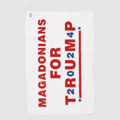 トランプ2024レッドブルー星のためのマガドニア ゴルフタオル (正面)