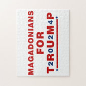 トランプ2024レッドブルー星のためのマガドニア ジグソーパズル (縦)