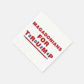 トランプ2024レッドブルー星のためのマガドニア スタンダードカクテルナプキン (角)