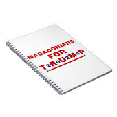 トランプ2024レッドブルー星のためのマガドニア ノートブック (右側)