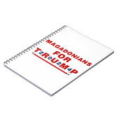 トランプ2024レッドブルー星のためのマガドニア ノートブック (左側)