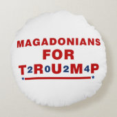 トランプ2024レッドブルー星のためのマガドニア ラウンドクッション (裏面)