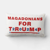 トランプ2024レッドブルー星のためのマガドニア ランバークッション (裏面)