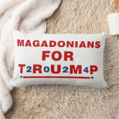 トランプ2024レッドブルー星のためのマガドニア ランバークッション (ブランケット)