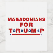 トランプ2024レッドブルー星のためのマガドニア ワインラベル (シングルラベル)