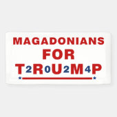 トランプ2024レッドブルー星のためのマガドニア 横断幕 (横)