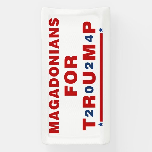 トランプ2024レッドブルー星のためのマガドニア 横断幕 (縦)