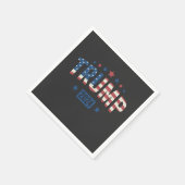 トランプ2024ヴィンテージ愛国的なアメリカ国旗の贈り物 スタンダードカクテルナプキン (角)