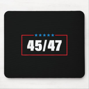 トランプ2024ヴィンテージ45 47アメリカ国旗のシャツWo マウスパッド