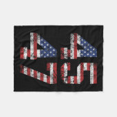 トランプ2024ヴィンテージ- Clic Fit フリースブランケット (正面(横))