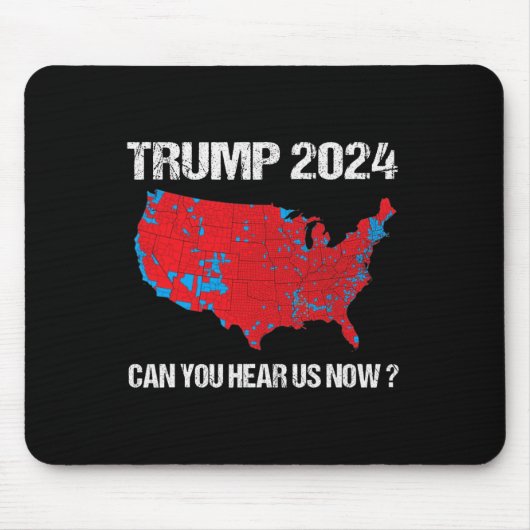 トランプ2024今の選挙の地図をおもしろい聞くことができる マウスパッド (正面)