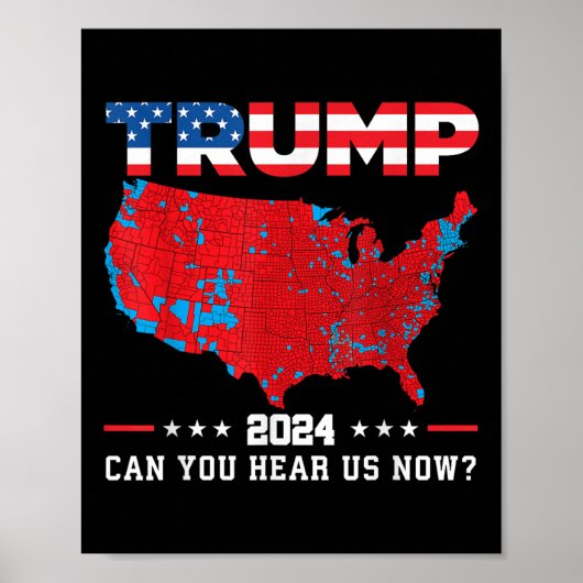 トランプ2024今2024の地図を聞くことができる ポスター (正面)