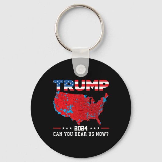 トランプ2024今2024年選挙の地図を聞くことができる キーホルダー (正面)