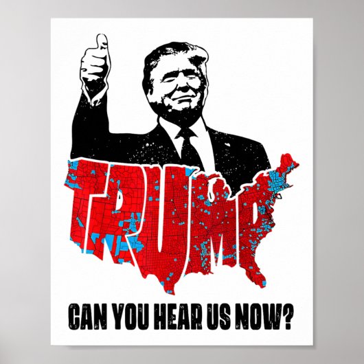 トランプ2024今2024年選挙の地図を聞くことができる ポスター (正面)
