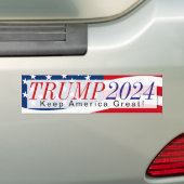 トランプ2024保アメリカ素晴らし#KAGバンパーのステッカー バンパーステッカー (車上)