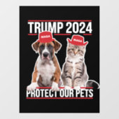 トランプ2024保護私たちのペット猫の犬MAGA ウィンドウサイン (シート)