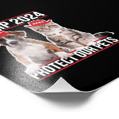 トランプ2024保護私たちのペット猫の犬MAGA フォトプリント            (角)