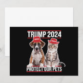 トランプ2024保護私たちのペット猫の犬MAGA 招待状 (正面/裏面)