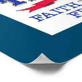 トランプ2024信仰の家族の自由 ポスター (角)