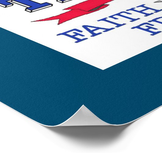 トランプ2024信仰の家族の自由 ポスター (角)