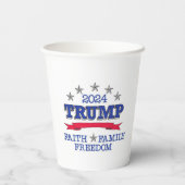 トランプ2024信仰の家族の自由 紙コップ (裏面)