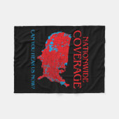 トランプ2024全国の報道が聞こえる フリースブランケット (正面(横))