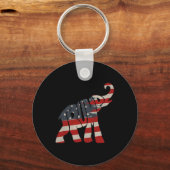 トランプ2024共和党エレファントトランプの支持者 キーホルダー (正面)