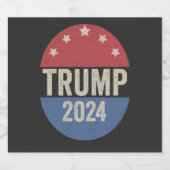 トランプ2024再おもしろいび選挙トランプ スパークリングワインラベル (シングルラベル)