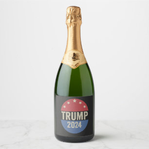 トランプ2024再おもしろいび選挙トランプ スパークリングワインラベル