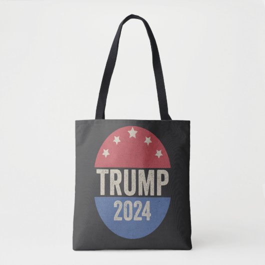 トランプ2024再おもしろいび選挙トランプ トートバッグ (正面)