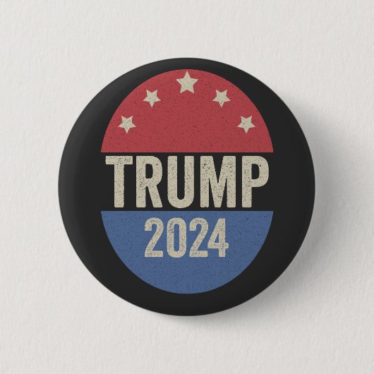 トランプ2024再おもしろいび選挙トランプ 缶バッジ (正面)