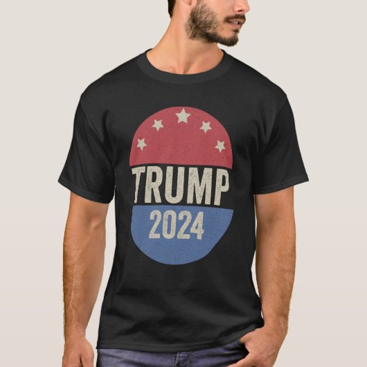 トランプ2024再おもしろいび選挙トランプ Tシャツ (正面)