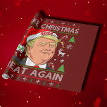 トランプ2024再おもしろいび醜いクリスマスを作素晴らしる ラッピングペーパー<br><div class="desc">トランプ2024再おもしろいびクリスマスを醜い素晴らしトランプ包装紙</div>