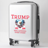 トランプ2024再びアメリカ素晴らしを作る! シール (スーツケース)
