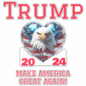トランプ2024再びアメリカ素晴らしを作る! シール (正面)