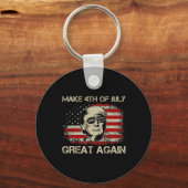 トランプ2024再びアメリカFの7月素晴らしの4日を作る キーホルダー (正面)
