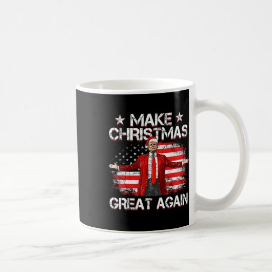 トランプ2024再びクリスマス素晴らしを作るおもしろいトランプ コーヒーマグカップ (右)