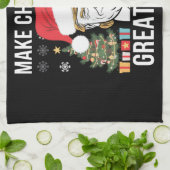 トランプ2024再びクリスマス素晴らし選挙を行う キッチンタオル (折り畳み)