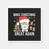 トランプ2024再びクリスマス素晴らし選挙を行う スタンダードカクテルナプキン (正面)